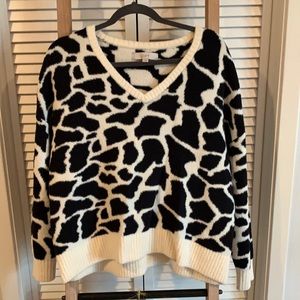 Black and cream cozy sweater